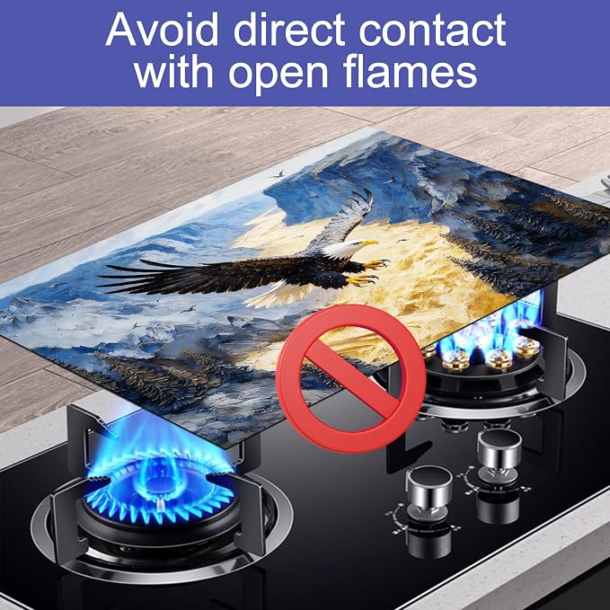 HOMETITUTE Spring Stove Top Cover 28x20 Eagle River Landscape Heat Resistant