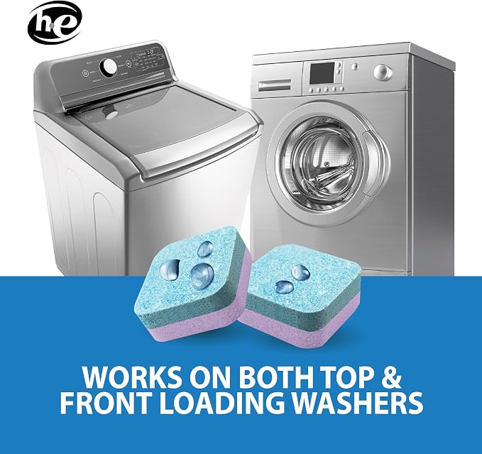 SANI 360° Washing Machine Cleaning tablets, 12 pack is Formulated with Enzyme, Deep Cleans and Deodorizes Front and Top Loading Washers use up to 1-year supply Lavender Scent