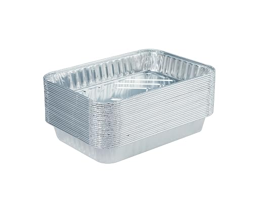 Waytiffer 30Pack 6415 Drip Pans Compatible with Weber Grills Spirit Gas Grills, Q Grills, Genesis and Genesis II LX 200 300 Series,Disposable Aluminum Foil BBQ Grease Trays, 8.5 x 6 Inch