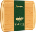 Homaxy Extra Large Bamboo Cutting Boards for Kitchen, 18x12.5", Two-Tone | XL Cutting Board with Juice Groove, Wooden Butcher Block Chopping Board for Kitchen, Meat, Fruit & Vegetables, Pre Oiled