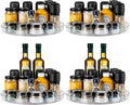 4 Pack Turntable Organizer Non-Skid, Large 13" Cabinet Lazy Susan Clear Turntable Organizer for Pantry Lazy Susan Organizer, Storage Containers for Kitchen, Countertop