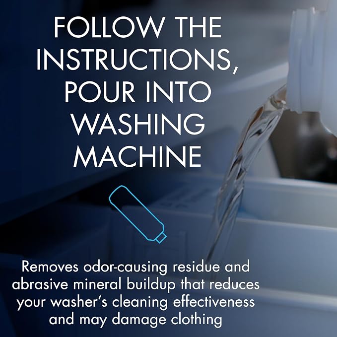 Glisten Washer Magic Washing Machine Cleaner and Deodorizer, 3 Bottles, Multicolor