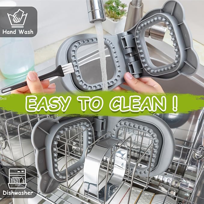 Nifogo Large Uncrustable Sandwich Cutter Maker for Kids | Sandwich Cutter and Sealer, Leak-proof Seal, Stainless Steel & PP Plastic, for Children Boys Girls Lunch Breakfast