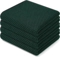Homaxy 100% Cotton Waffle Weave Kitchen Dish Towels 4-Pack, Blackish Green | 13 x 28 Inches, Ultra Soft Absorbent Dish Towels, Quick Drying Cleaning Towels