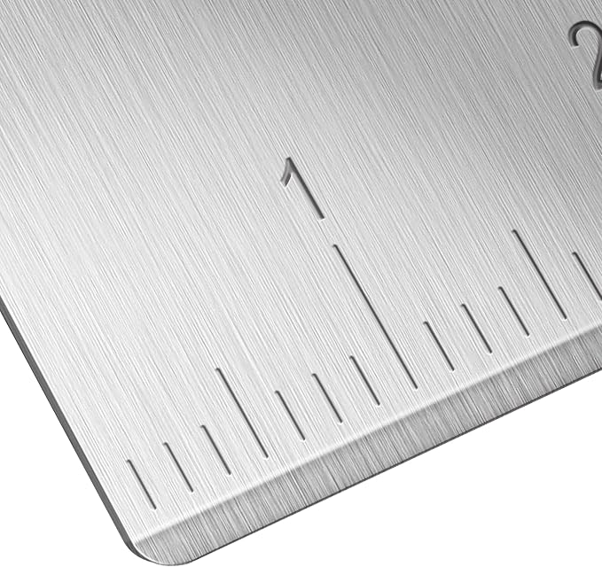 Upgraded 304 Stainless Steel Multi-Purpose Bench Scraper with Measurement Marks, Dishwasher Safe, Dough Cutter for Pizza, Bread and Cookie Dough Vegetable Chopper, Baking Supplies, Mint Green