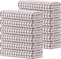 Kitinjoy Cotton 12 Pack Terry Kitchen Towels, Brown | 16 x 25 Inches Super Soft and Absorbent Dish Towels, Quick Drying hand towels for kitchen Drying