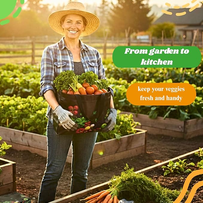 Simply Cool 25 Pack Reusable Grocery Bags, Large Tote Bags Bulk, Black | 13”x12.6”x7.25" Heavy Duty Non-woven Printed Shopping Bags with Handles, Foldable, Washable for Retail and Commercial use