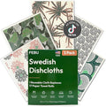 Swedish Dishcloths for Kitchen, 5 Pack, Botanique | Reusable Paper Towels Washable, Swedish Dish Towels, Non-Scratch Cellulose Sponge Cloths, No Odor
