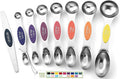 Spring Chef Stainless Steel 8 Magnetic Measuring Spoons, Mountain Sunrise | Nesting Metal Teaspoon & Tablespoon Measuring Spoons with Leveler for Dry & Liquid Ingredients, Dual Sided, Dishwasher Safe