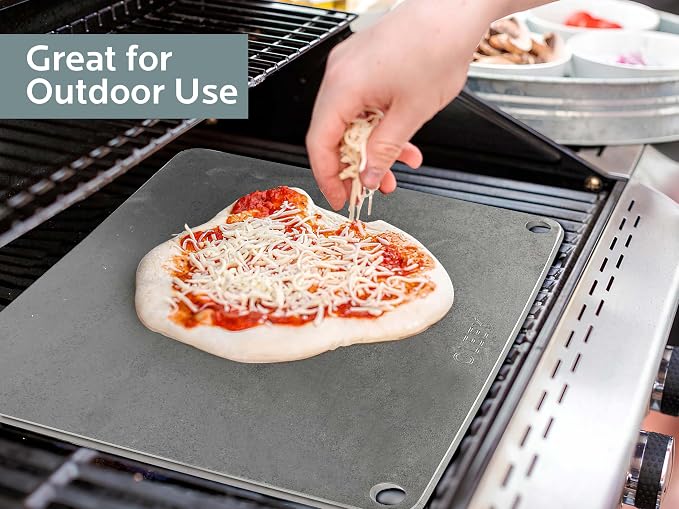 Pizza steel Sheets for oven - Metal baking steels sheets for oven - Pizza steels 16x13.4 inches - Steel stone for oveens - Baking's pro pizzaa - Baking's stone