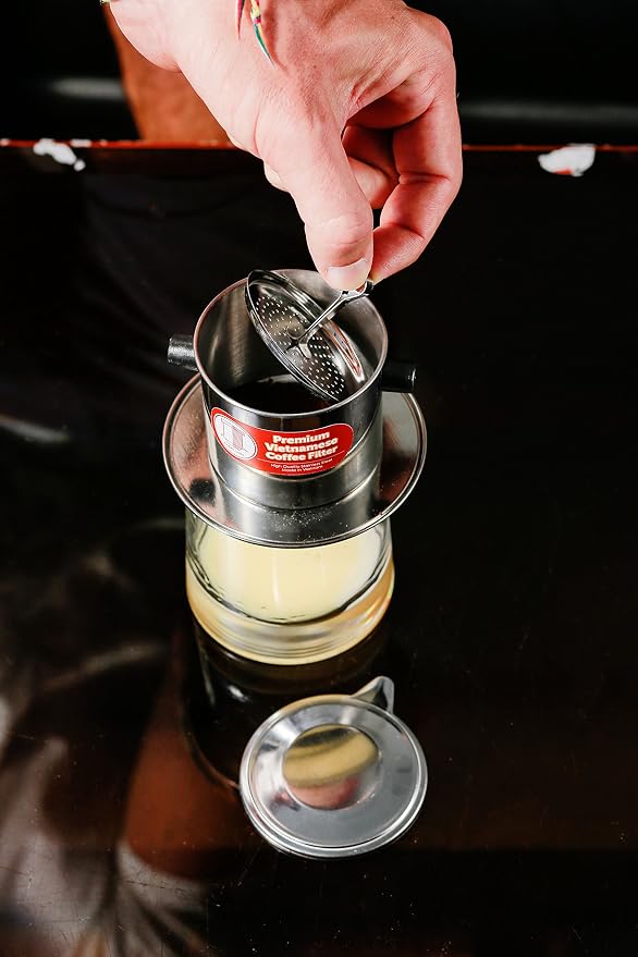 Vietnamese Drip Coffee Maker Filter. Single Cup Serve. Inox. 6 oz Small Stainless Steel