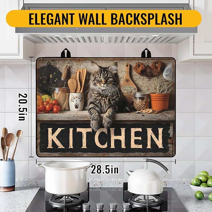 NYZE Stove Top Cover for Electric/Glass Stove, Flat Top Cooktop Protector, Electric Cooktop Cover, Extra Counter Space for Kitchen (KITCHEN Cat)