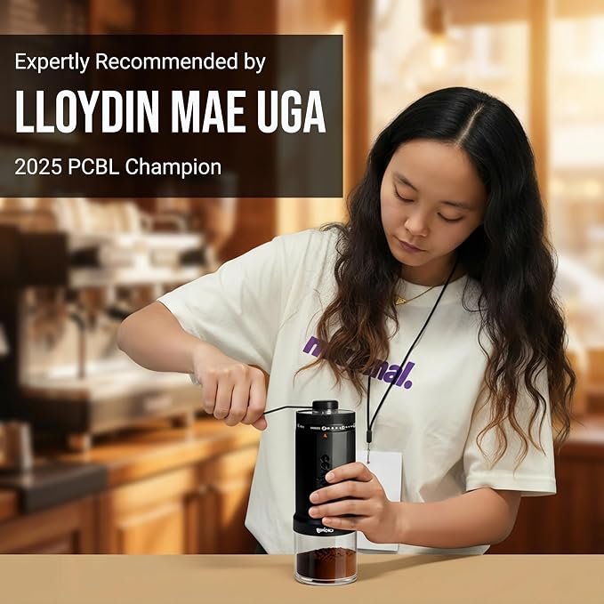 CEVING World's First 60g Large Capacity Manual Coffee Grinder, Black | 40 External Settings, Portable Hand Coffee Bean Mill with Ceramic Conical Burr for Travel, Camping, Drip, Pour Over & Gift