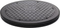 12 Inch Lazy Susan Turntable Organizer, Non Skid Large Lazy Susan Turntable for Cabinet, Computer or Laptop, Plastic Turn Table, Black, 1 PC