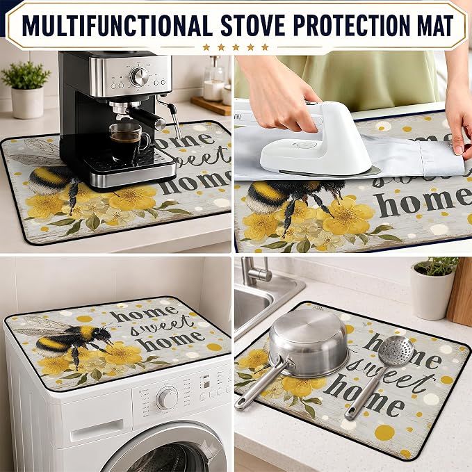 Stove Top Covers with A Non-slip Rubber Coating | protect Your Stove from Scratches, Extend Countertop Space, and Add A Classic Kitchen Touch