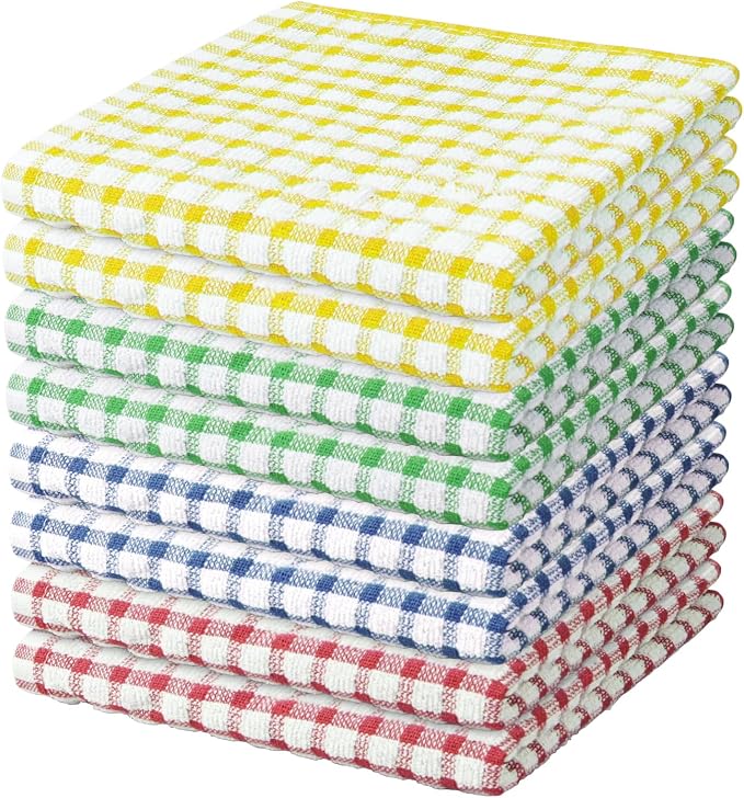 Nialnant 8 Pack Dish Cloths for Washing Dishes,Super Soft & Absorbent | Quick Drying Kitchen Towels, Terry Cleaning Cloth, Kitchen Dish Rags - 11 x 11In