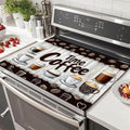 HOMETITUTE Coffee Time Stove Top Cover 28x20 Rustic Diatomite Heat Mat