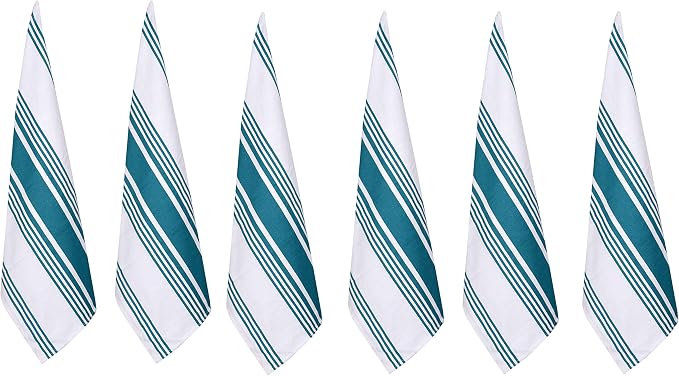 Urban Villa Kitchen Towels Cotton Dish Towels 20”x30” (Set of 6) Teal
