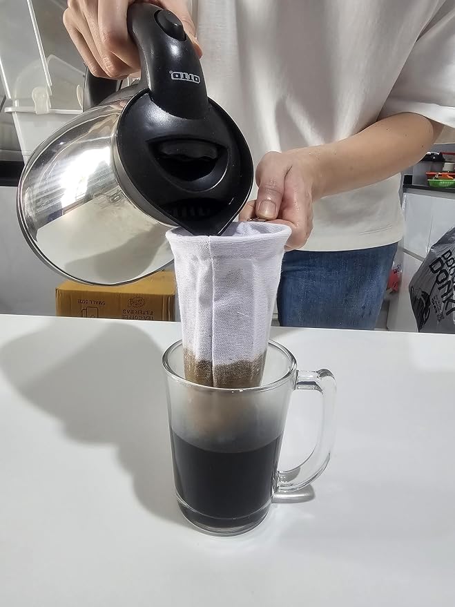 Tea/Coffee Filter, Size 3.0 inches, Reusable, Traditional Thai style, Cloth Tea Filter Sock, Pour Over, Dripper Filter, Coffee Strainer