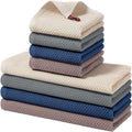 Homaxy 8 Pack 100% Cotton Kitchen Towels and Dishcloths Set, Multi-Color | 12 x 12 Inches and 13 x 28 Inches Kitchen Towels Set, Ultra Soft Absorbent Dish Cloths for Washing Dishes