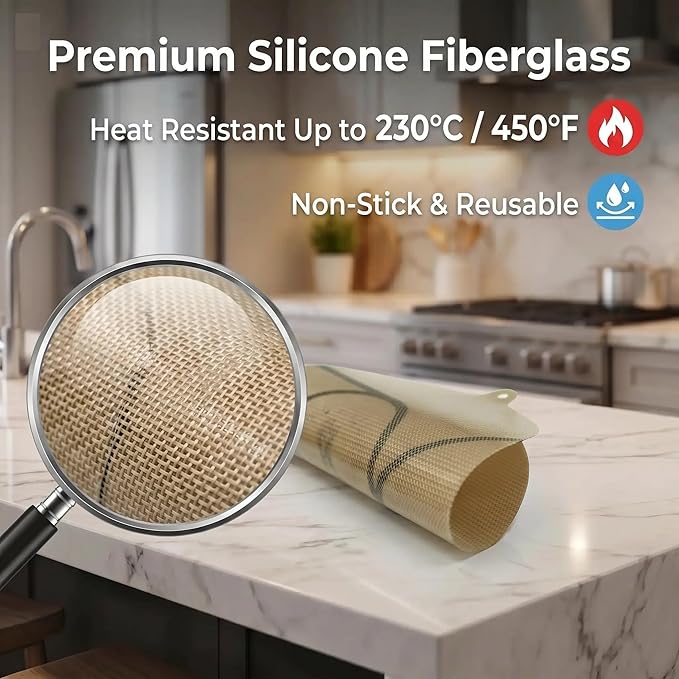 Induction Cooktop Mats - Silicone Stove Cover, Stove Mat 2 Pack 9.4”(24cm) | Scratch Protector for Magnetic Stove, Non-Slip Pads for Pots and Pans, Protects Induction Stove from Spills and Scratches