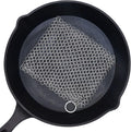 Cast Iron Cleaner - 6 Inch Stainless Steel Chain mail Scrubber for Cast Iron Pans Cleaner Chainmail Scrubber for Skillet, Wok, Pot, Dutch Ovens