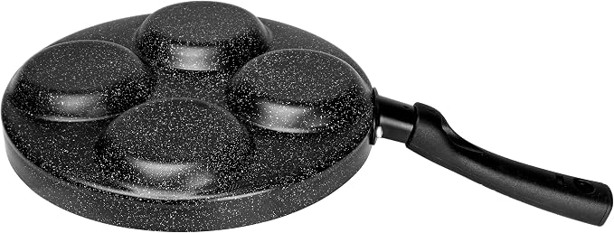 MyLifeUNIT Egg Frying Pan, 4-Cup Nonstick Fried Egg Pan, Aluminum Egg Cooker Pan with Lid and Spatula
