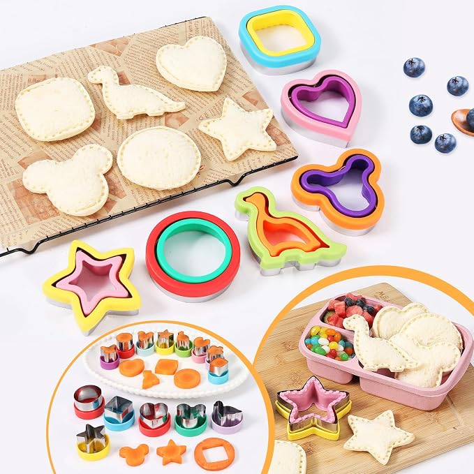 laxizar 20 Pcs Sandwich Cutters Cookie Cutters Uncrustable Bread Maker