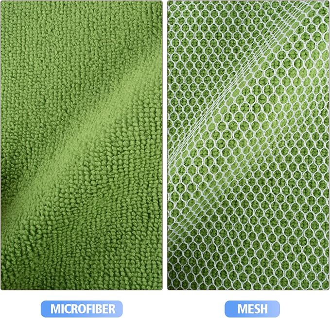 Dish Cloths for Washing Dishes with Scrub Side, Microfiber Dish Rags | Dual-sided microfiber dish cloths with scrubber for stuck-on food, quick dry kitchen washcloths 9 Pack, 6Inch Mixed Colors