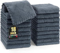 Homaxy 18 Pack Super Soft Absorbent Dish Cloths, 10" x 10", Dark Grey | Coral Velvet, Nonstick Oil Fast Drying Microfiber Cleaning Cloth, No Lint Household Dishcloths