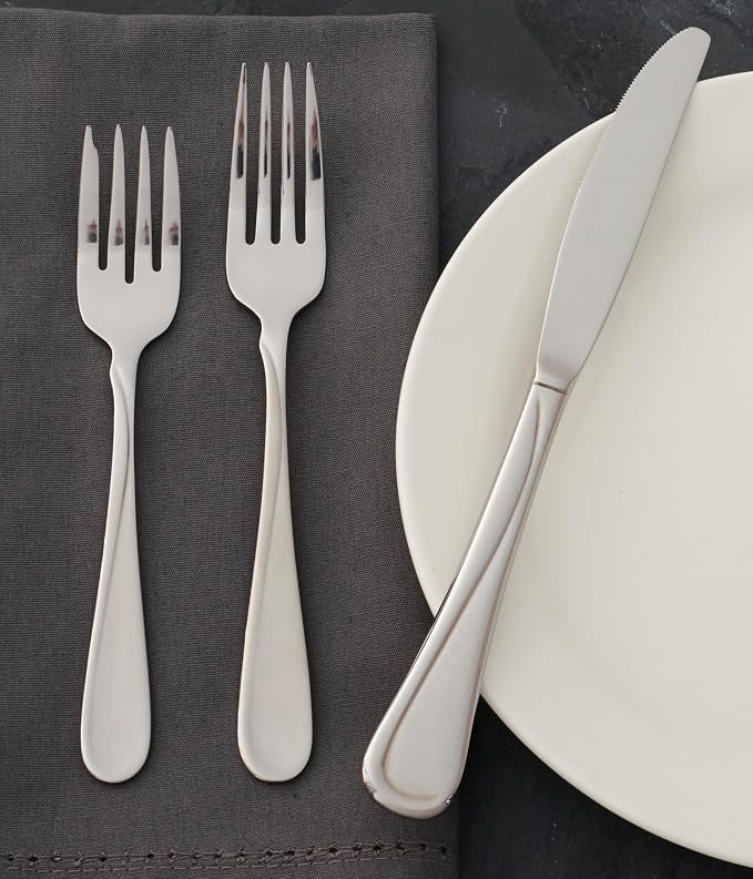 Oneida Flight Dinner Knives Silverware Set for 6, Flatware | stainless steel, mirror finish | dishwasher safe | dinner knife set for everyday dining, cutlery set