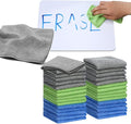 30 Pcs Dry Erase Cloth,6 X 6 Inch,Gray/Green/Blue | Cleaning Rags Reasonable Whiteboard Cloth Kitchen Towels Microfiber Towels Cars Wash