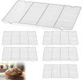 Lounsweer 6 Pcs Cooling Racks, 24L x 16W x 1H Stainless Steel Wire Rack for Baking Sheet, Large Cookie Cooling Rack, Oven Safe Cooking Racks for Sheet Pan, Dishwasher Safe, Full Size