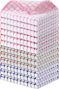 Kitinjoy Cotton 12 Pack Terry Kitchen Dish Cloths, Mix Colour | 12 x 12 Inches Super Soft and Absorbent Dish Rags, Quick Drying Dish towels for Washing Dishes