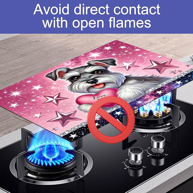 HOMETITUTE Spring Stove Top Cover 28x20 Puppy Heart Heat Resistant