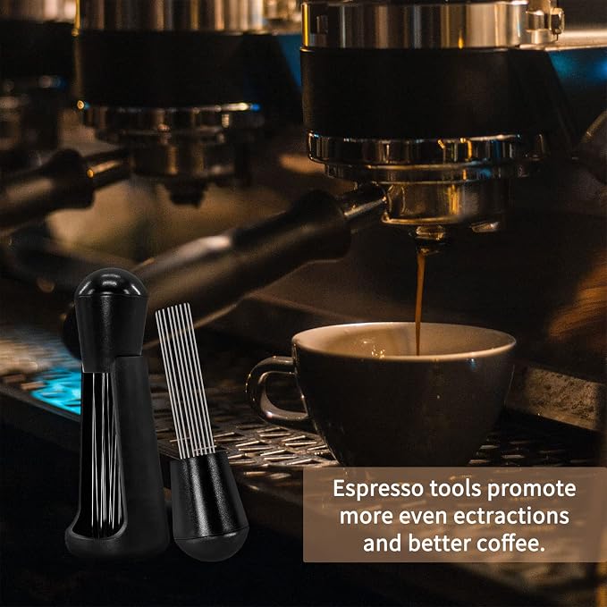 Wdt Tool, Espresso Coffee Stirrer 12 Needles 0.4mm Espresso Distribution Tools with Stand, Espresso Coffee Distributor