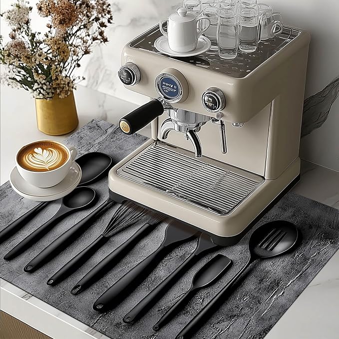 HOMETITUTE Modern Black Kitchen Tools Stove Top Cover 28x20 Heat Mat