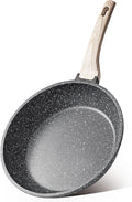 CAROTE10 inch Non Stick Black Frying Pan Skillet, PFOA-Free | Healthy Non Toxic Granite Kitchen Cookware, All Stovetops Compatible Skillet with Heat-Resistant Handle