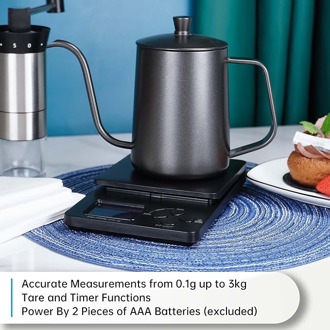 Coffee Pour Over Dripper Set, Pour Over Coffee Maker Kit with Kettle | Coffee Maker Set with Hand Coffee Grinder and Pour Over Scale, Coffee Brewing Kit, Glass Coffee Dripper and Filter Set