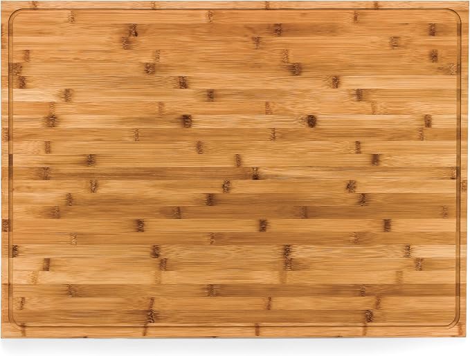 Camco 43548 4 Burner Grooved Bamboo Stove Top Work Surface with Adjustable Legs