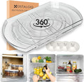 NOSTA Home Rotating Lazy Susan for Refrigerator - Square Lazy Susan - Refrigerator Lazy Susan Organizer - Rotating Fridge Organizer - Large (16.5x11)