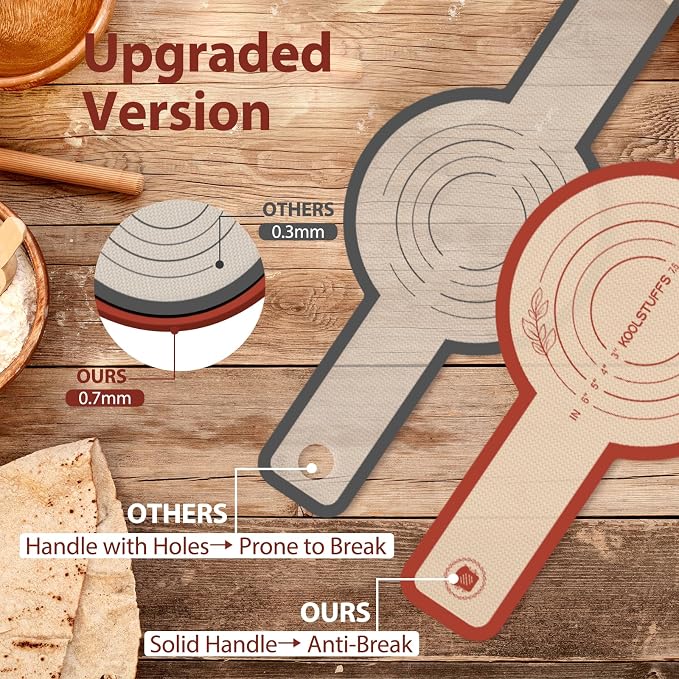 Koolstuffs Sourdough Silicone Bread Sling for Dutch Oven, Red Oval & Round | Nonstick, Reusable and Easy to Clean, Sourdough Tools & Baking Supplies, Oval and Round