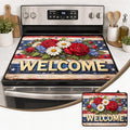Patriotic Electric Stove Top Cover | Heat Resistant Glass Cooktop Protector for Kitchen Ceramic Countertops, Multiuse Stove Cover and Dish Drying Mat