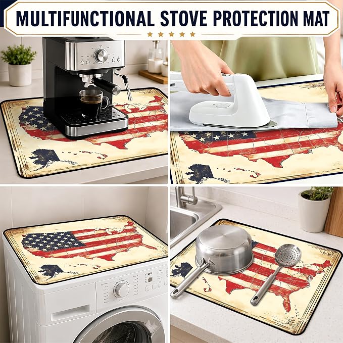 Stove Top Covers with A Non-slip Rubber Coating | protect Your Stove from Scratches, Extend Countertop Space, and Add A Classic Kitchen Touch