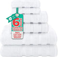 American Soft Linen 100% Cotton Luxury Turkish Towels, 6 Piece Towel Set | Soft Absorbent Quick Dry OEKO Tex Standard 100 Certificated Durable Machine Washable Premium Hotel Quality