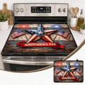 Patriotic Electric Stove Top Cover | Heat Resistant Glass Cooktop Protector for Kitchen Ceramic Countertops, Multiuse Stove Cover and Dish Drying Mat