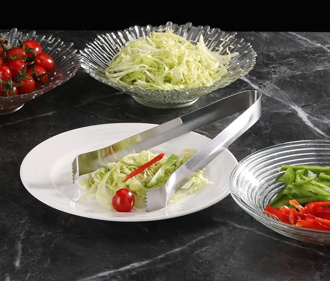 New Star Foodservice Commercial-Grade Pom Tongs (9-Inch - 6 Pack)