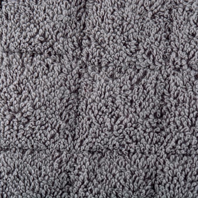 DII Basic Terry Collection Quilted 100% Cotton, Oval Potholder, Gray, 2 Piece