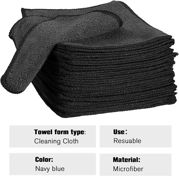 50 Pcs Dry Erase Cloth,6 X 6 Inch,Black | Cleaning Rags Reasonable Whiteboard Cloth Kitchen Towels Microfiber Towels Cars Wash