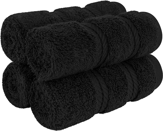 American Soft Linen 100% Cotton Luxury Turkish Towels, 4 PC Washcloth Set | Soft Absorbent Quick Dry OEKO Tex Standard 100 Certificated Durable Machine Washable Premium Hotel Quality